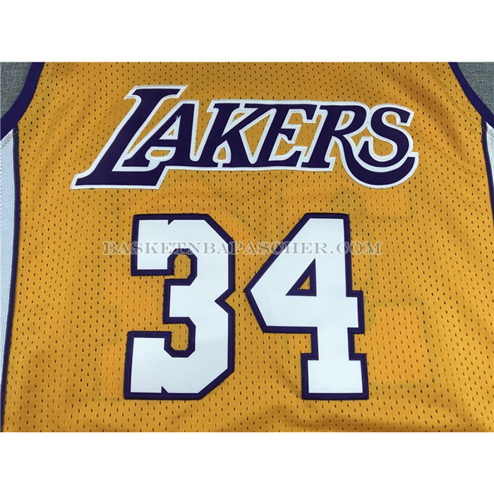 Maillot Los Angeles Lakers Shaquille O'neal Mitchell & Ness 1999-00 Jaune